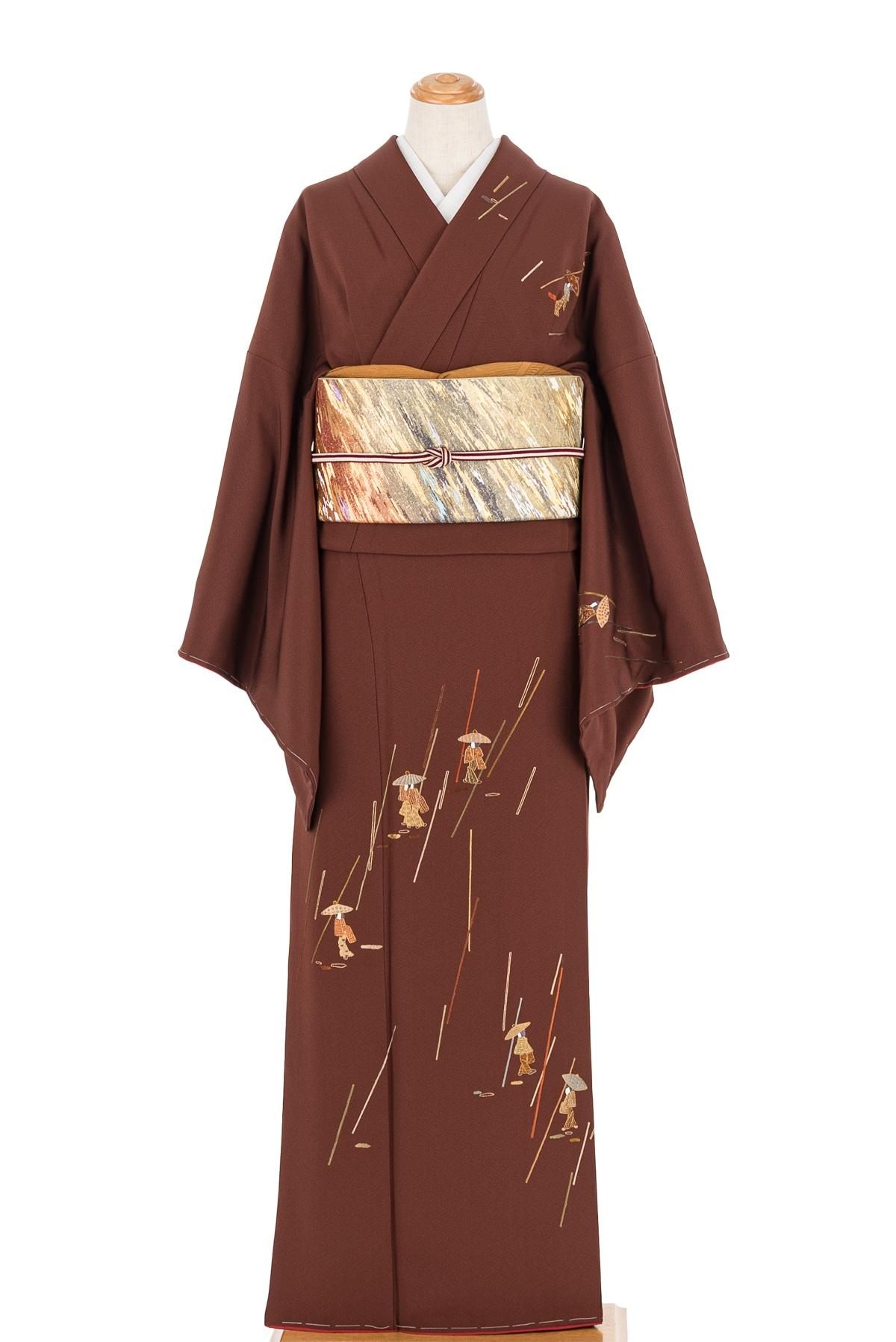 【松屋】正絹　訪問着　鳥には船　金駒　袷　裄68.5 松屋】正絹 訪問着 鳥には船 金駒 袷 裄68.5 松屋】正絹 訪問