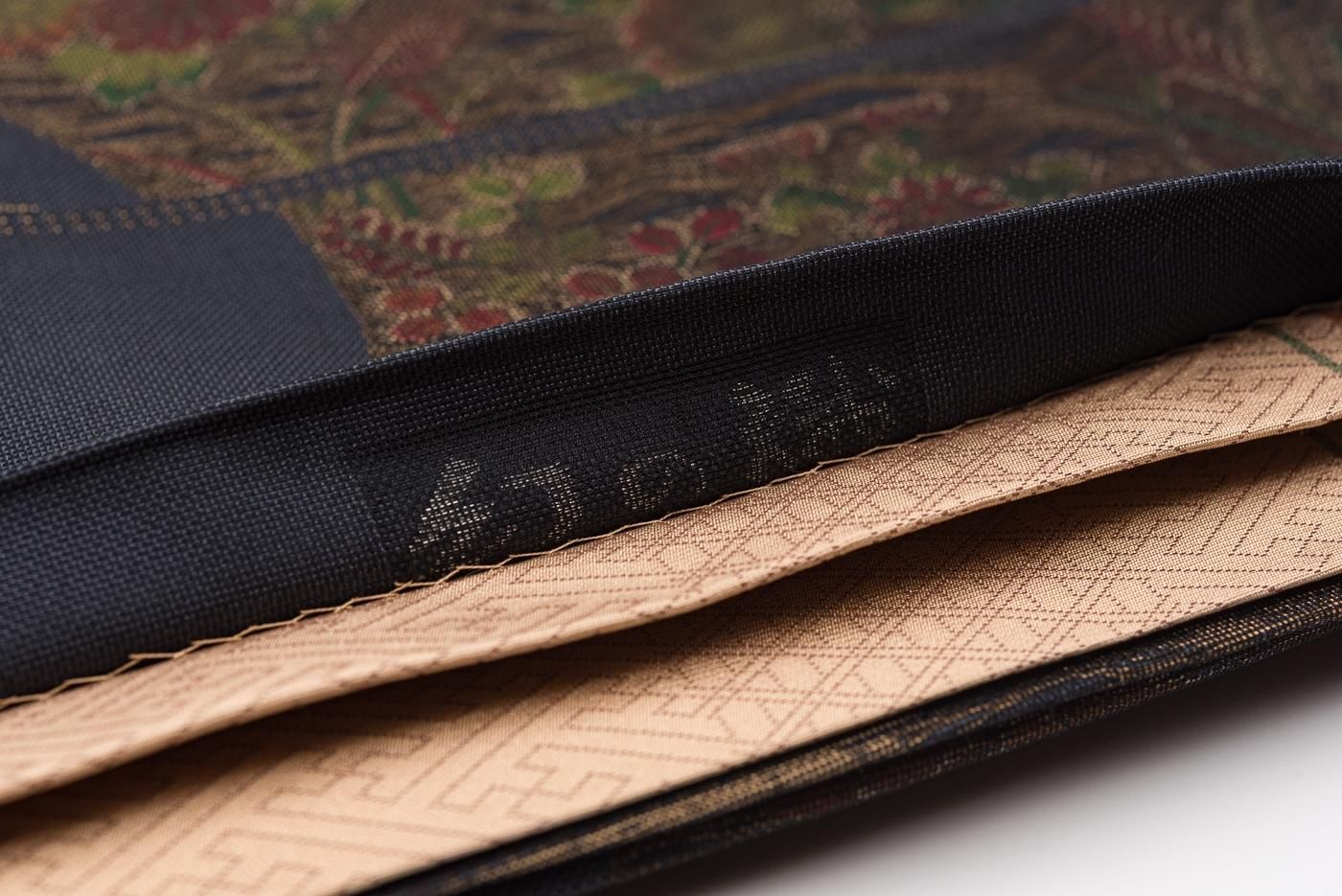 洒落袋帯○菱屋六右ヱ門 三重織 花模様 - からん::アンティーク着物