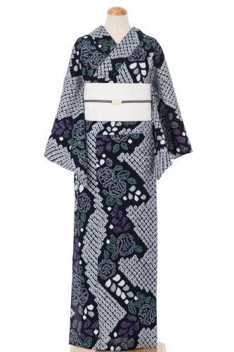 着用少ない！美品＊綿絽＊本染＊クリーニング済み＊高級＊ゆかた＊１５７ｃｍ＊裄６４ 着用少ない！美品＊綿絽＊本染＊クリーニング済み＊高級＊ゆかた
