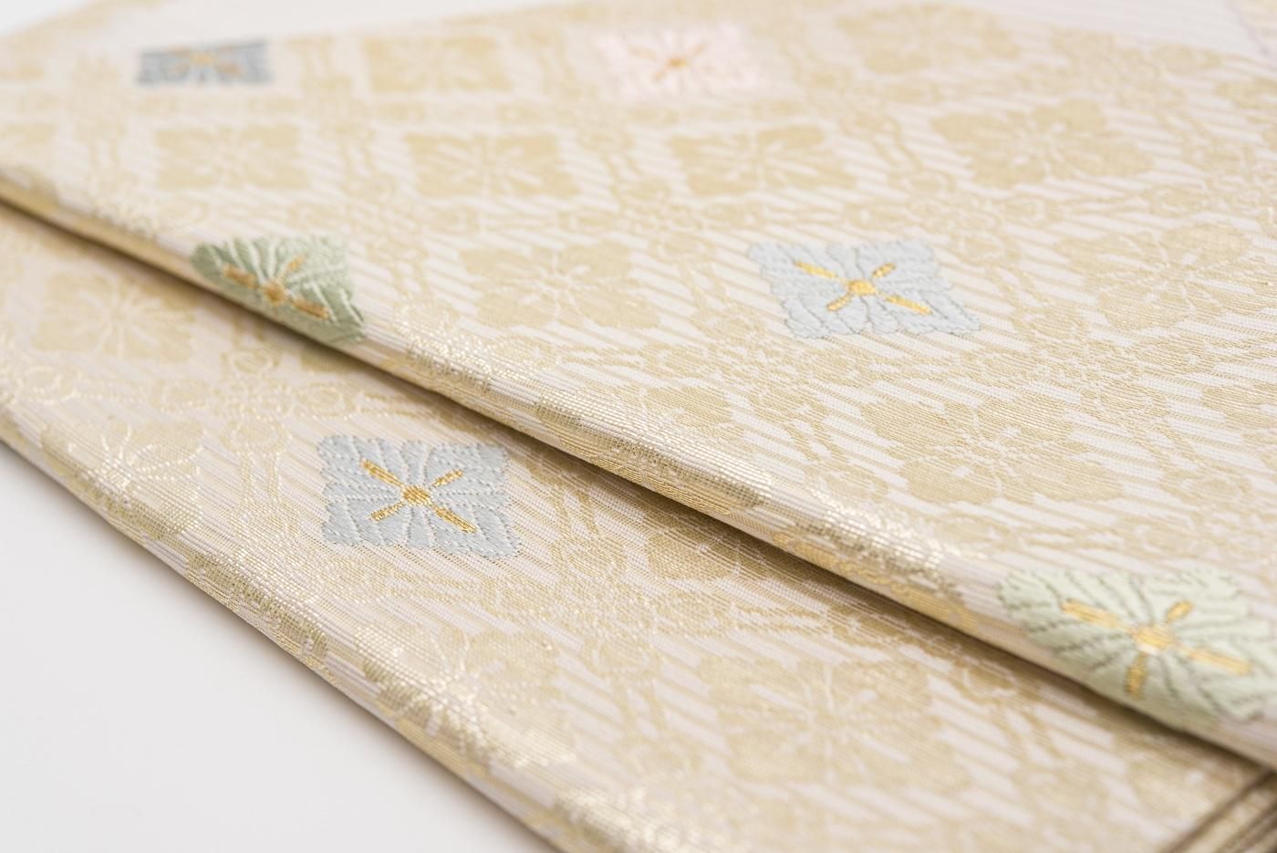 新品 夏帯 絽 九寸名古屋帯 花菱 - からん::アンティーク着物