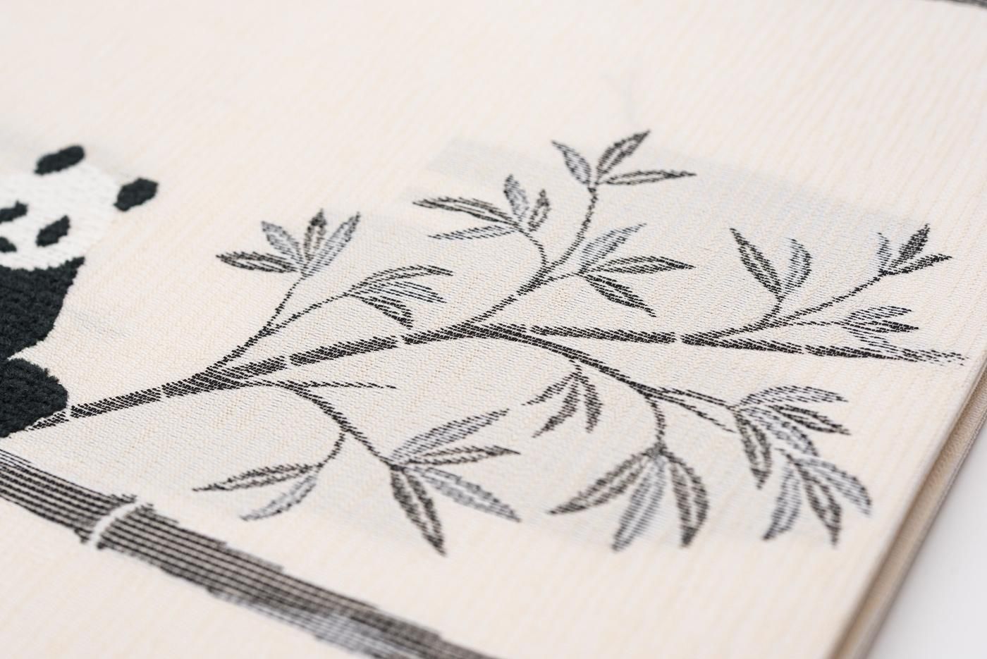 新品 西陣織 3シーズン九寸名古屋帯 パンダ織り出し - からん