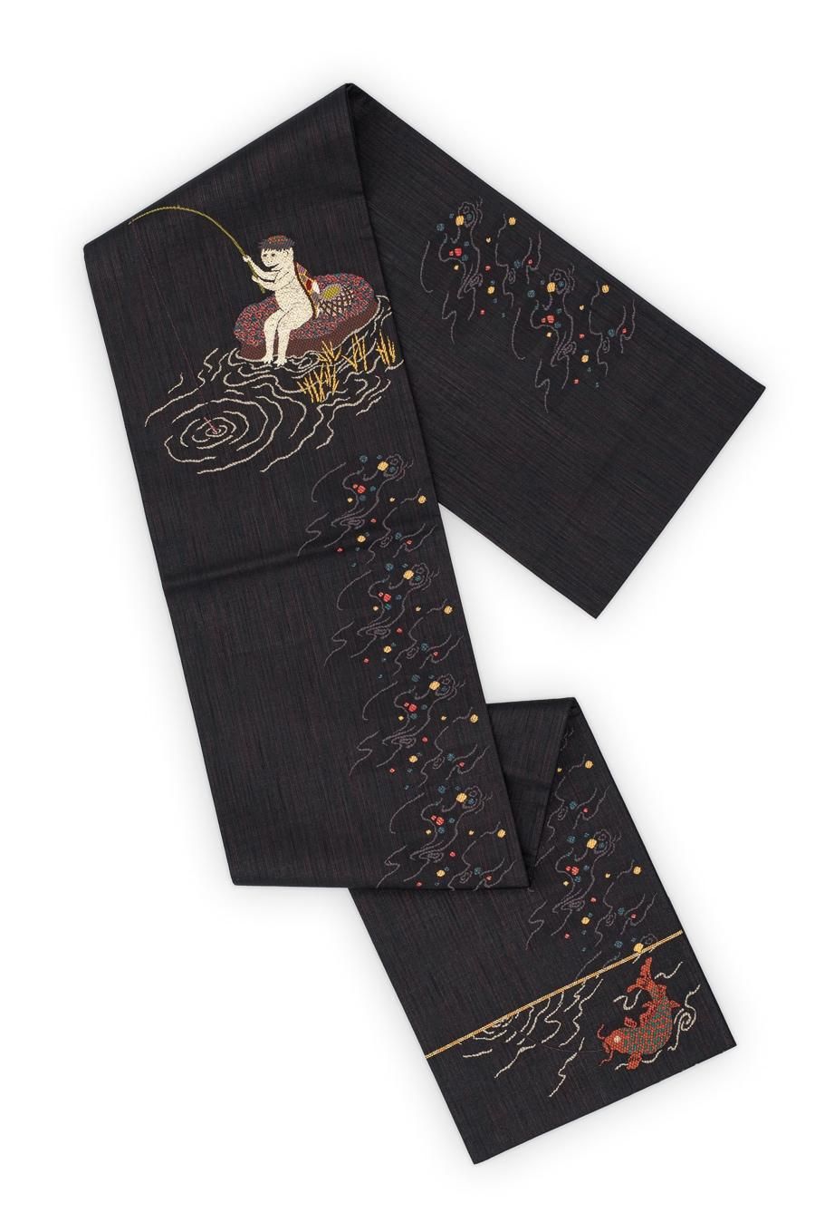 洒落袋帯○織人七人衆 河童の釣り - からん::アンティーク着物