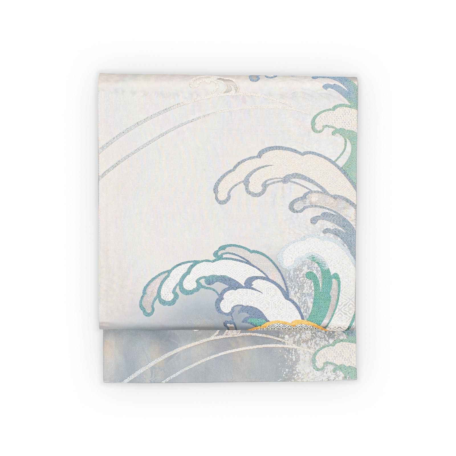 牛首 波模様 袋帯 楽天市場】牛首紬（帯｜和服）：レディースファッションの通販