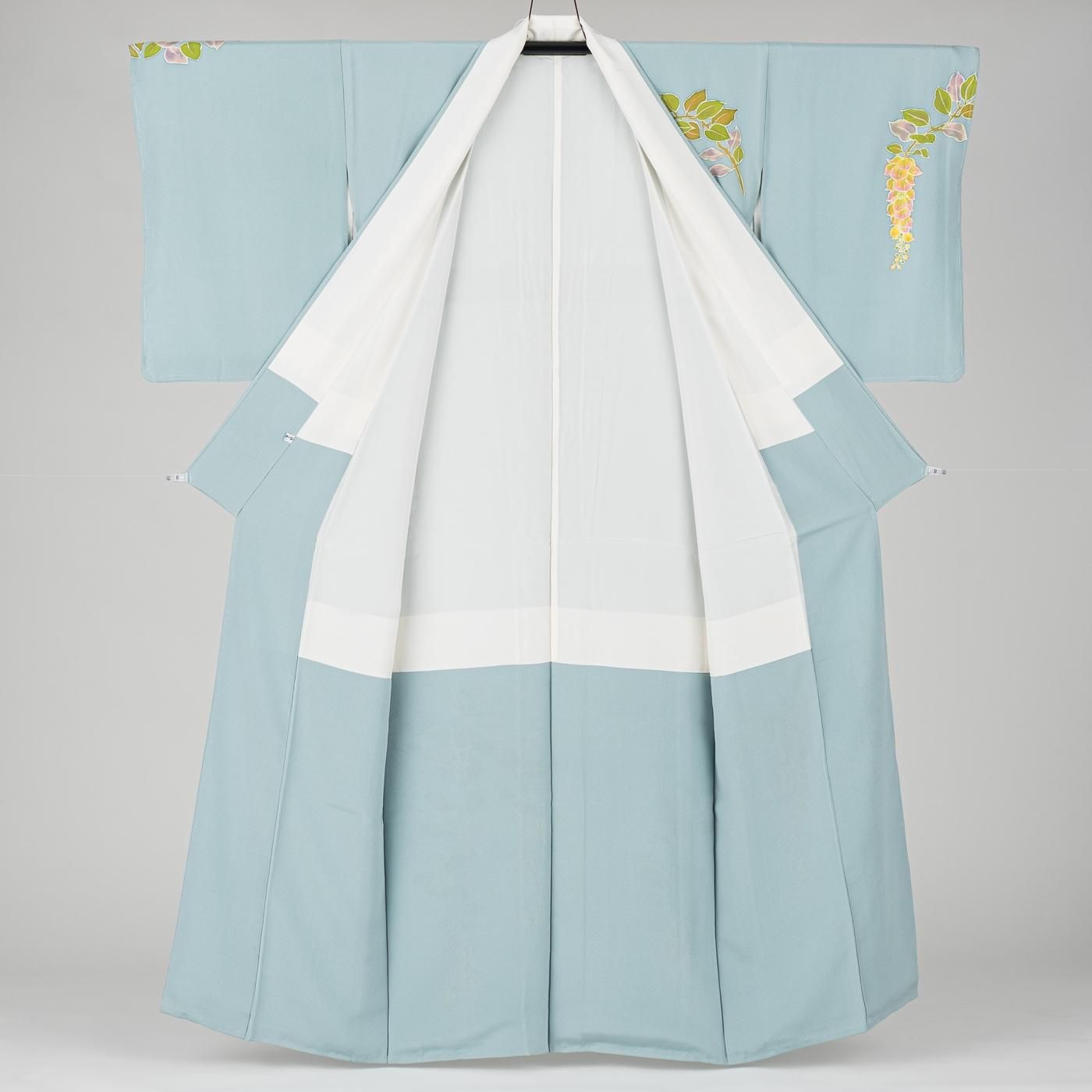 訪問着 皆川千恵子 黄藤 裄長 - からん::アンティーク着物・リサイクル