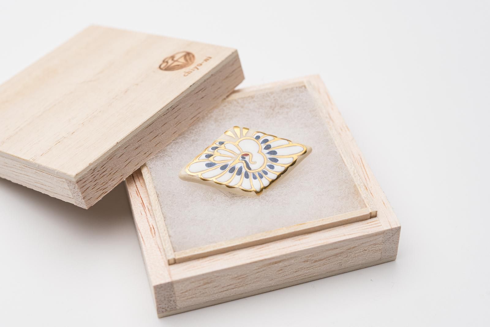 京焼 帯留め 鶴の舞 - からん::アンティーク着物・リサイクル着物の