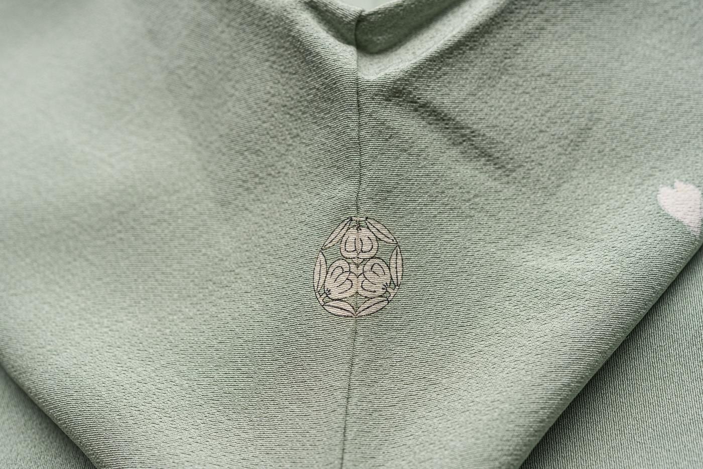 訪問着 一つ紋 手描き友禅 花模様 作家物 裄長 - からん