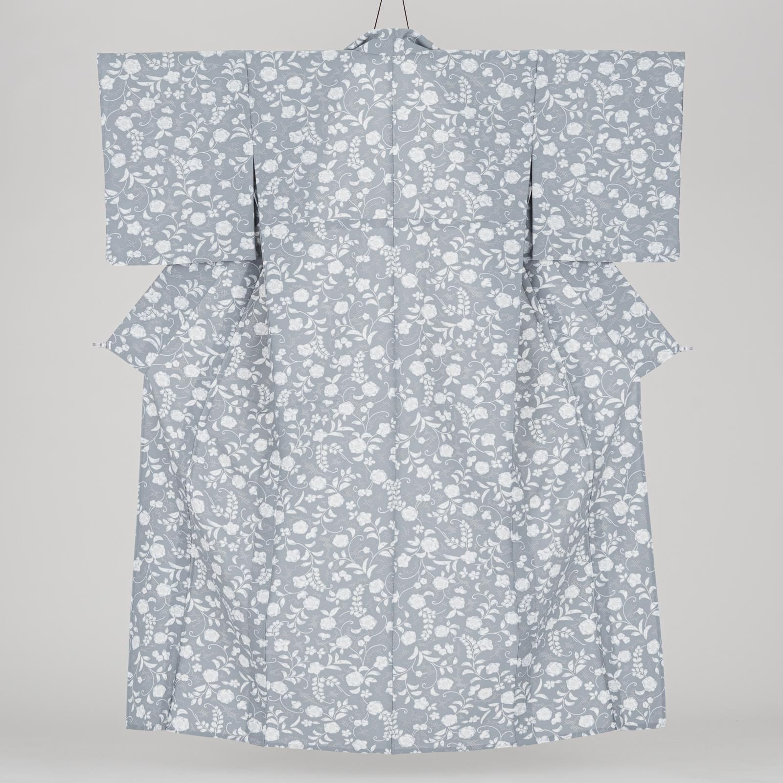 新品 単衣 洗える着物 辻が花模様 - からん::アンティーク着物