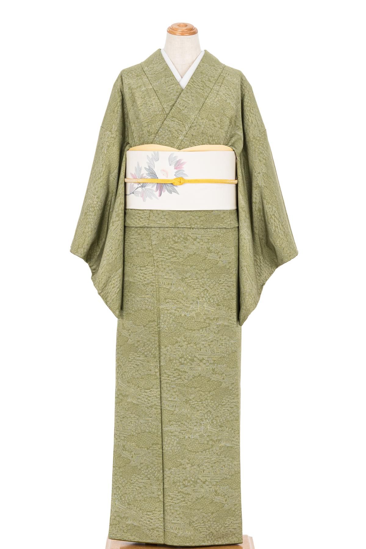 アンティーク着物　小紋 大正浪漫 アンティーク着物 小紋着物 赤と青の花柄 楽天市場