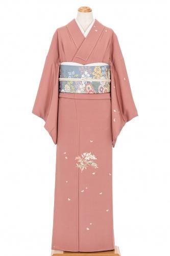 単衣 地紋起こし 花模様 - からん::アンティーク着物・リサイクル着物