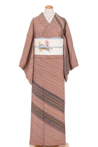 付け下げ訪問着 汕頭刺繍 花と水鳥 - からん::アンティーク着物