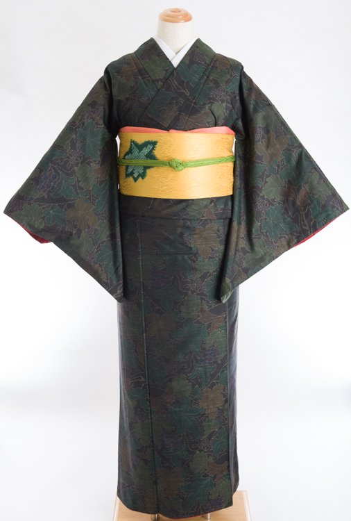 大島紬 葡萄 - からん::アンティーク着物・リサイクル着物の通販サイト