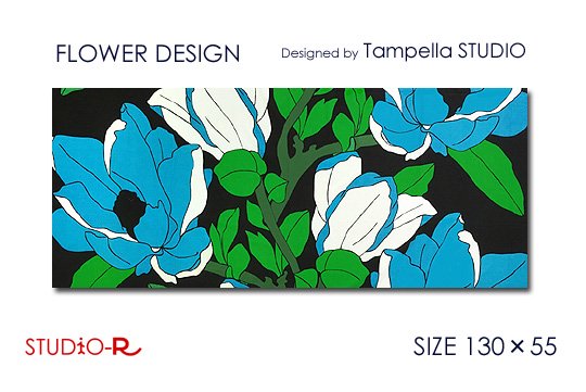 Tampella FINLAND/タンペラ社FLOWER DESIGN/花柄(青)売り切れました