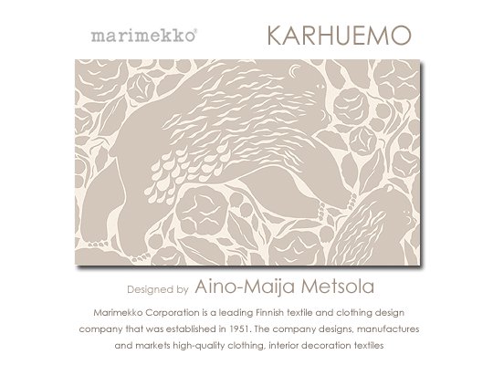Marimekko/マリメッコ　KARHUEMO　カルフエモ　ファブリックボード　ファブリックパネル