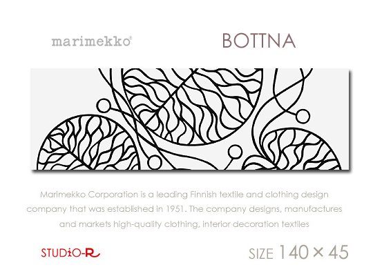 BOTTNA(WHT)ボットナMarimekko/マリメッコ人気デザイン蓮の葉ファブリックパネルファブリックボード -  ファブリックパネルとファブリックボードのマリメッコなどの専門店 racOra.cOm
