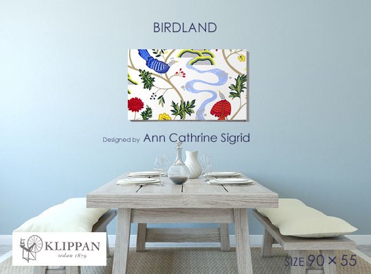 BIRDLAND(wht)BORAS/ボロス社ファブリックパネル・ファブリックボード北欧 -  ファブリックパネルとファブリックボードのマリメッコなどの専門店 racOra.cOm