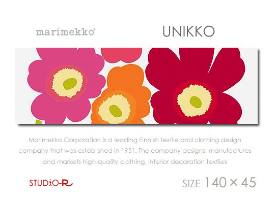 マリメッコ marimekko ウニッコ unikko ファブリックパネル www