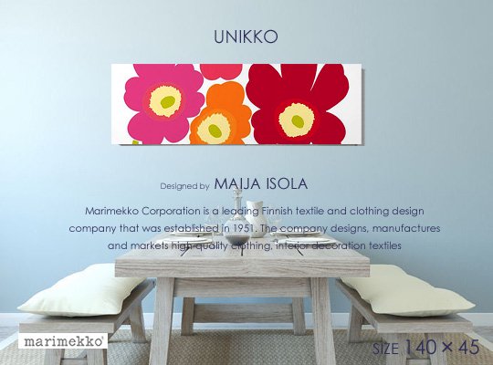 UNIKKO(multi)Marimekko/マリメッコファブリックパネルファブリックボード -  ファブリックパネルとファブリックボードのマリメッコなどの専門店 racOra.cOm