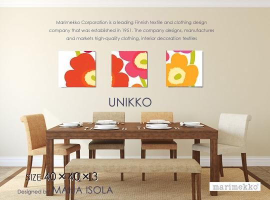 UNIKKO(multi)Marimekko/マリメッコファブリックパネル