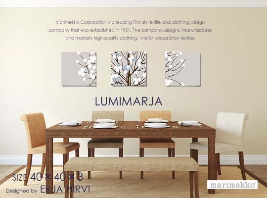 Lumimarja(GL2)ルミマルヤMarimekko/マリメッコファブリックパネル ...
