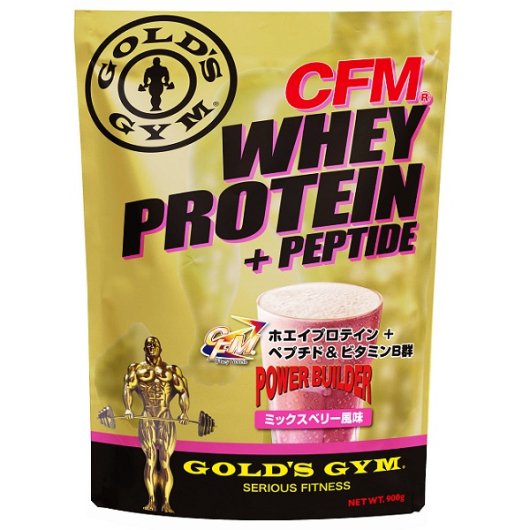 GOLD'S GYM (ゴールドジム) CFMホエイプロテイン+ホエイペプチド&ビタミンB群 ミックスベリー　900ｇ