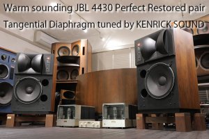 JBL 4430 KRS半永久耐性エッジ, 新品タンジェンシャル・フラム, MIL Specスイッチ ケンリック徹底レストア -  ケンリックサウンド（KENRICK SOUND） - JBLスピーカー 43XXシリーズ 大型 中古ヴィンテージ専門店