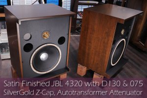 高剛性サテン塗装仕上 JBL 4320 アルニコ再着磁 D130 + 075 Mundorf MCap EVO Silver/Gold/Oil -  ケンリックサウンド（KENRICK SOUND） - JBLスピーカー 43XXシリーズ 大型 中古ヴィンテージ専門店