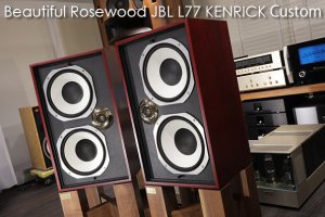 JBL L77 Lancer ケンリックサウンド・カスタム仕様 ローズウッド・カラー ファインメットコイル - ケンリックサウンド（KENRICK  SOUND） - JBLスピーカー 43XXシリーズ 大型 中古ヴィンテージ専門店