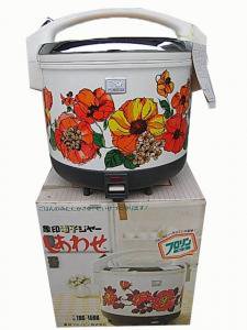 完売□ ７０年代 象印 花柄 電子ジャー 保温ジャー 1.5L - - レトロ