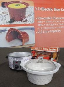 完売□ 昭和レトロ 白 スロークッカー クロックポット 電気鍋 2.2L 内