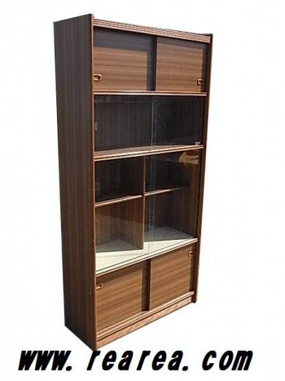 完売□ 昭和レトロ 木製 食器棚 本棚 収納棚 - - レトロ雑貨家具