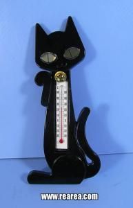*レトロ*ペア猫温度計 レトロ*ペア猫温度計