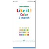 カレンダー 2024 壁掛け 3ヶ月Likeit!Color3month(ミシン目入)