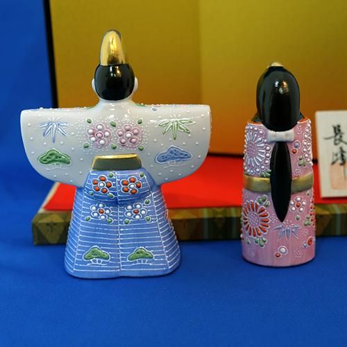 九谷焼 雛人形 立雛 白盛（4．7号） - 九谷焼と工芸品の店