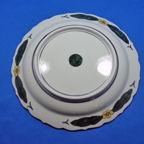 九谷焼　色絵宝文鉢 九谷焼・手描き絵付け 中鉢【色絵獅子牡丹文6.5寸四方鉢