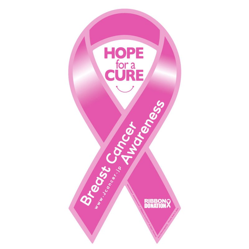 乳がん早期発見啓発ピンクリボンマグネット「Breast Cancer Awareness」
