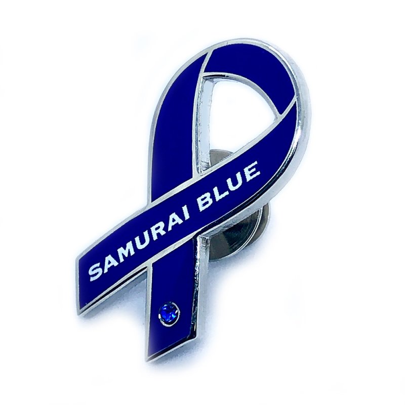 サッカー日本代表「SAMURAI BLUE」ピンバッジ（シルバー台）
