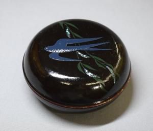 香合】月形香合 飛来一閑 香蓋 合子 茶道 茶道具 仏具 共箱付き