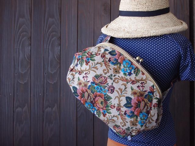 rakusu7529様】がま口ウエストバッグ ハンドメイド がま口BIGウエスト