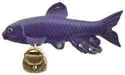 ジュラシックブローチ　お魚　紫（J4）