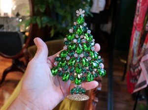 チェコ　大きめ緑のクリスマスツリー(S8527）