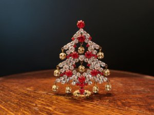 チェコ　コロコロ揺れる小さな揺れるのクリスマスツリー(S8775）