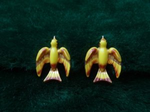CORO　黄色い鳥のイヤリング（S7016）