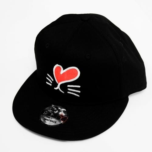 Loverabbit オリジナルキャップ ニューエラ 9fifty Black サイズ調整 うさぎショップ Love Rabbit