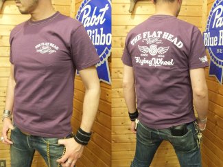 [フラットヘッド]　FN-THC-028　当ブランドを代表する半袖Tシャツ【パープル】　～丈夫な生地のHeavy  Cotton素材のTシャツだからイイ！～ - RIOBRAVO ～trading post～