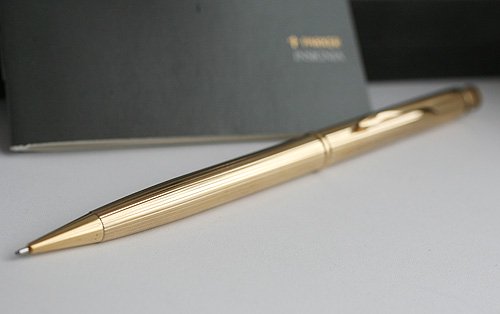 ☆ＰＡＲＫＥＲ/パーカー1990年代！インシグニア・ゴールド高級ラインペンシル0.5mm ☆ - パーカー PARKER 等 アンティーク万年筆  アンティーク文具 販売 商芸文具