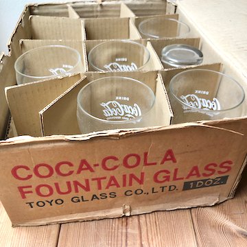 コカコーラ ファウンテン グラス 東洋硝子 デッドストック 未使用 - 雑貨と喫茶 ミトン WEB SHOP