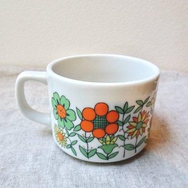 レトロフラワー マグカップ 昭和ヴィンテージ - ミトン WEB SHOP