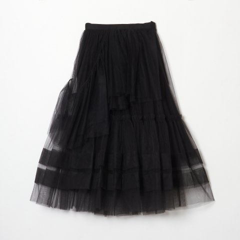 Chika Kisada 2024SS チュール切替スカート ブラック