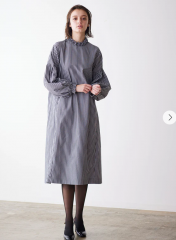 40OFFMARILYN MOON 2024AW Tuck frill volume sleeve dress
