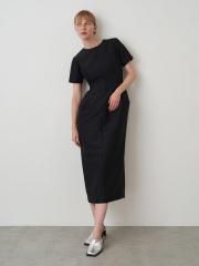 ❤︎MSSM様 美品　エレンディーク　ブラック　半袖ワンピース　　　洗濯OK ❤︎ 新品エレンディークELENDEEK ウエストマークシャツワンピース